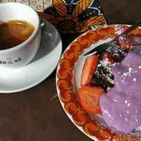 coffee and Vegan choco banana cake! at ATAYA in Berlin