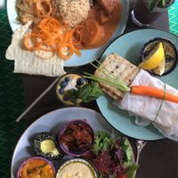 Hummus and African Plate at ATAYA in Berlin