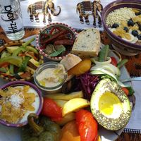 Breakfast platter and acai bowl at ATAYA in Berlin