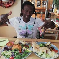 Todo muy sano y delicioso, y el mejor humus que hemos comido en nuestras vidas, espectacular! at ATAYA in Berlin