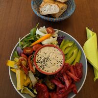 Hummus plat 1 (they vary the side dishes depending on each day!) at ATAYA in Berlin