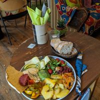Hummus plat 2 (they vary the side dishes depending on each day!) at ATAYA in Berlin