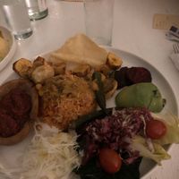 Red curry with rice at ATAYA in Berlin