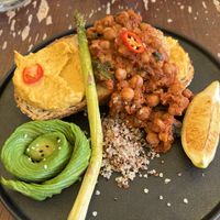 “Did you know I’m vegan” plate  at The Lower Deck Cafe in Croydon