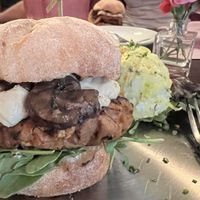 Mushroom Brie Burger  at Modern Love in Brooklyn