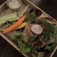 garlic parm seitan wings  at Modern Love in Brooklyn