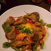 Grits with oyster mushrooms at Modern Love in Brooklyn