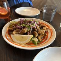 Mushroom calamari  at Modern Love in Brooklyn