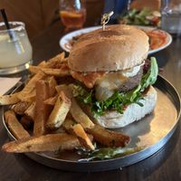 Mushroom and walnut burger   at Modern Love in Brooklyn
