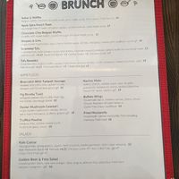Brunch menu (front)  at Modern Love in Brooklyn