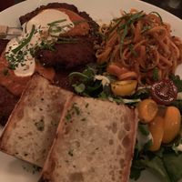 Chickpea Cutlet Parmesan. Delicious and filling! at Modern Love in Brooklyn