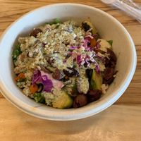 Salad bowl black lentils and falafel  at CAVA in Columbia