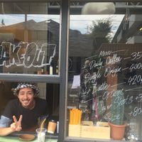 Cozy coffee spot - two doors away coffee shop to eat Soleil breads! at Soleil Organic Bakery in Osaka