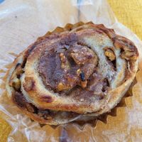 Cinnamonroll - the nuts in there were really nice! at Soleil Organic Bakery in Osaka