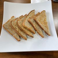 garlic bread  at The Pureganic Cafe in Harrison