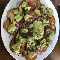 Sweet potato nachos   at The Pureganic Cafe in Harrison