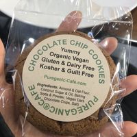 Chocolate chip cookie vegan gluten free   at The Pureganic Cafe in Harrison