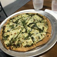 Penne pesto pizza  at The Pureganic Cafe in Harrison