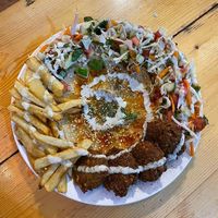 Falafel plate  at Shimon Falafel in Arambol