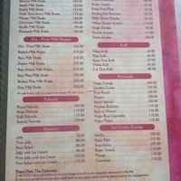 menu at Kalinga in Mumbai