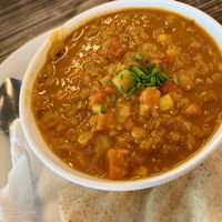 lentil stew, no garlic, yeah at Mezzo  in Hannover