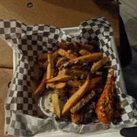 Buffalo wings and garlic fries at The Fix - Falafel Food Truck in Reno