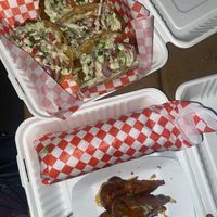 falacos, falafel wrap, & teriyaki wings  at The Fix - Falafel Food Truck in Reno