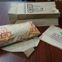 big sandwiches plus bonus caramel apple pop at Ike's in Davis