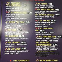 Veg options  at Ike's in Davis