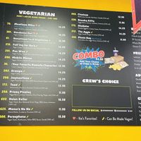 Menu  at Ike's in Davis