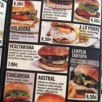 menu at San Wich in Cadiz