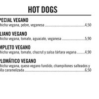 Vegan menu at San Wich in Cadiz