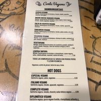 Menú vegano at San Wich in Cadiz