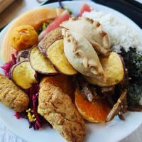 Salgados vegan at O Canteiro in Setubal