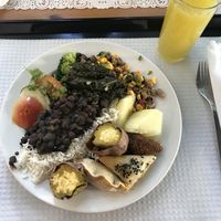 Prato e suco do dia at O Canteiro in Setubal