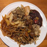 Meal on plate  at Harvest Vegetarian Kitchen in Wrexham