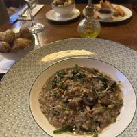Risotto with herby potatoes   at The Cosy Club in Bath