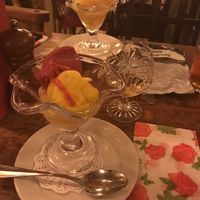 Vegan sorbet at The Cosy Club in Bath