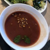 Beetroot soup  at Tonsai Bio  in Fatima