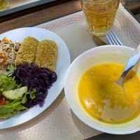 Pedi o menu do dia (12€) - inclui infusão, sopa, prato principal, legumes e salada at Tonsai Bio  in Fatima