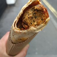 Hot wrap with falafel at Pret a Manger - Broadwick St in London