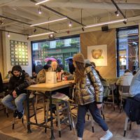 Seating in Shop at Pret a Manger - Broadwick St in London