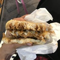 Breakfast hash and party  at Lord of the Fries in Haymarket