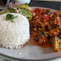 Reispfanne "Vegetarisch" veganisiert at Kamino in Heiligenhafen