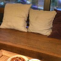 Cinnamon pastry and oat milk latte at Det Rene Brød - Kronprinsessegade in Copenhagen