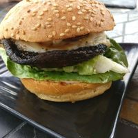 Portabello mushroom burger at Copper Branch in Brooklin