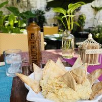Hummus and Kombucha   at Sirena Morena in Cancun