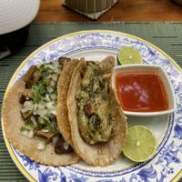 Two different tacos  at Sirena Morena in Cancun