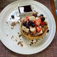 Hot cakes!!! #Veganuary at Sirena Morena in Cancun