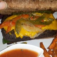 Inside of the burger at Sirena Morena in Cancun